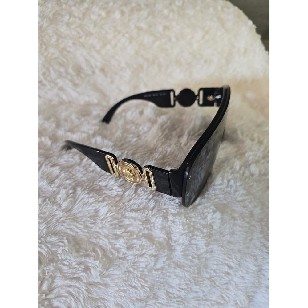 Versace Medusa VE 4391 Black & Gold Shield Sunglasses Unisex * FRAMES ONLY *